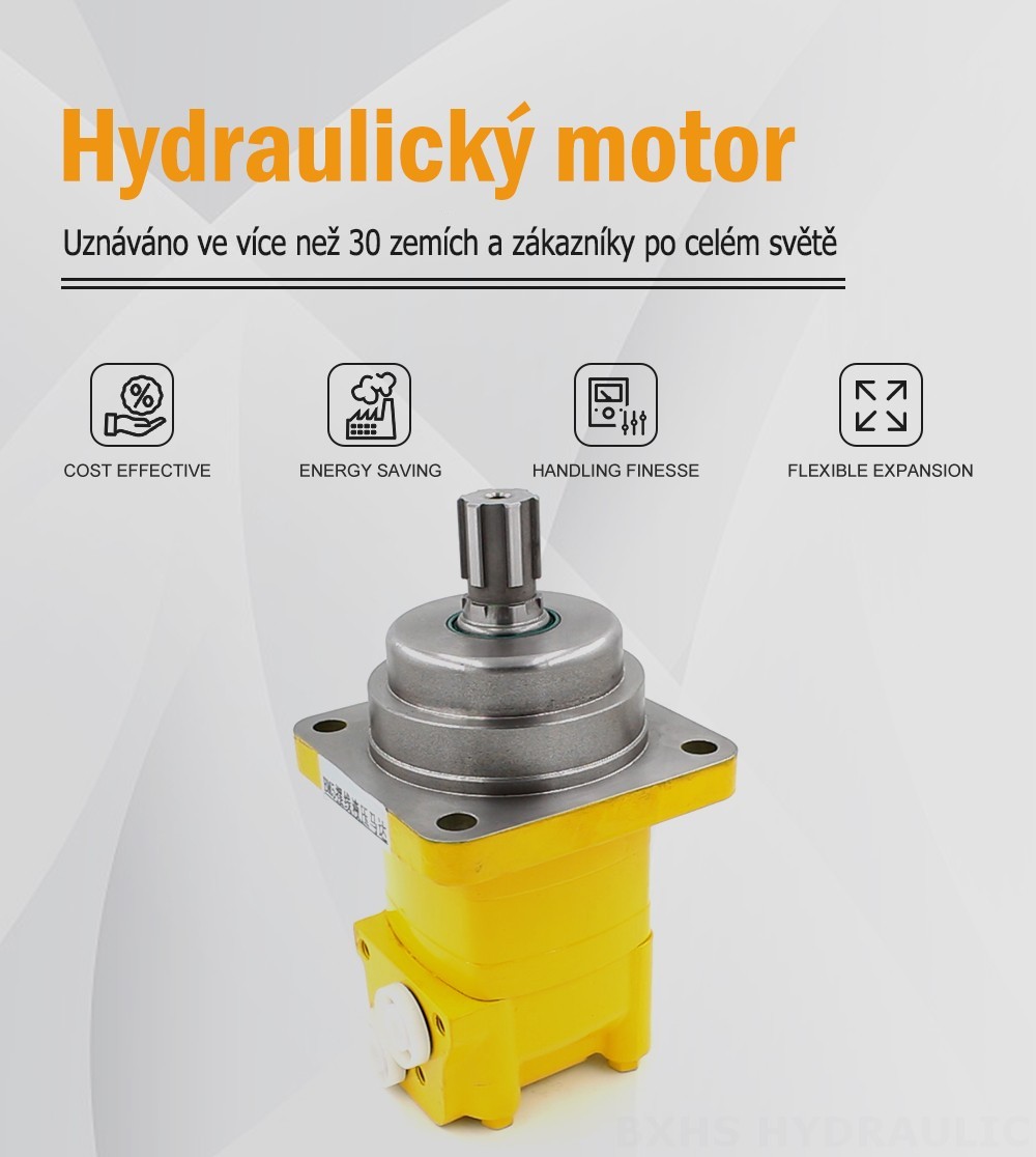 Hydraulický motor BM5W s cykloidním mechanismem 195 cm³/ot. 75 l/min Hydraulický motor